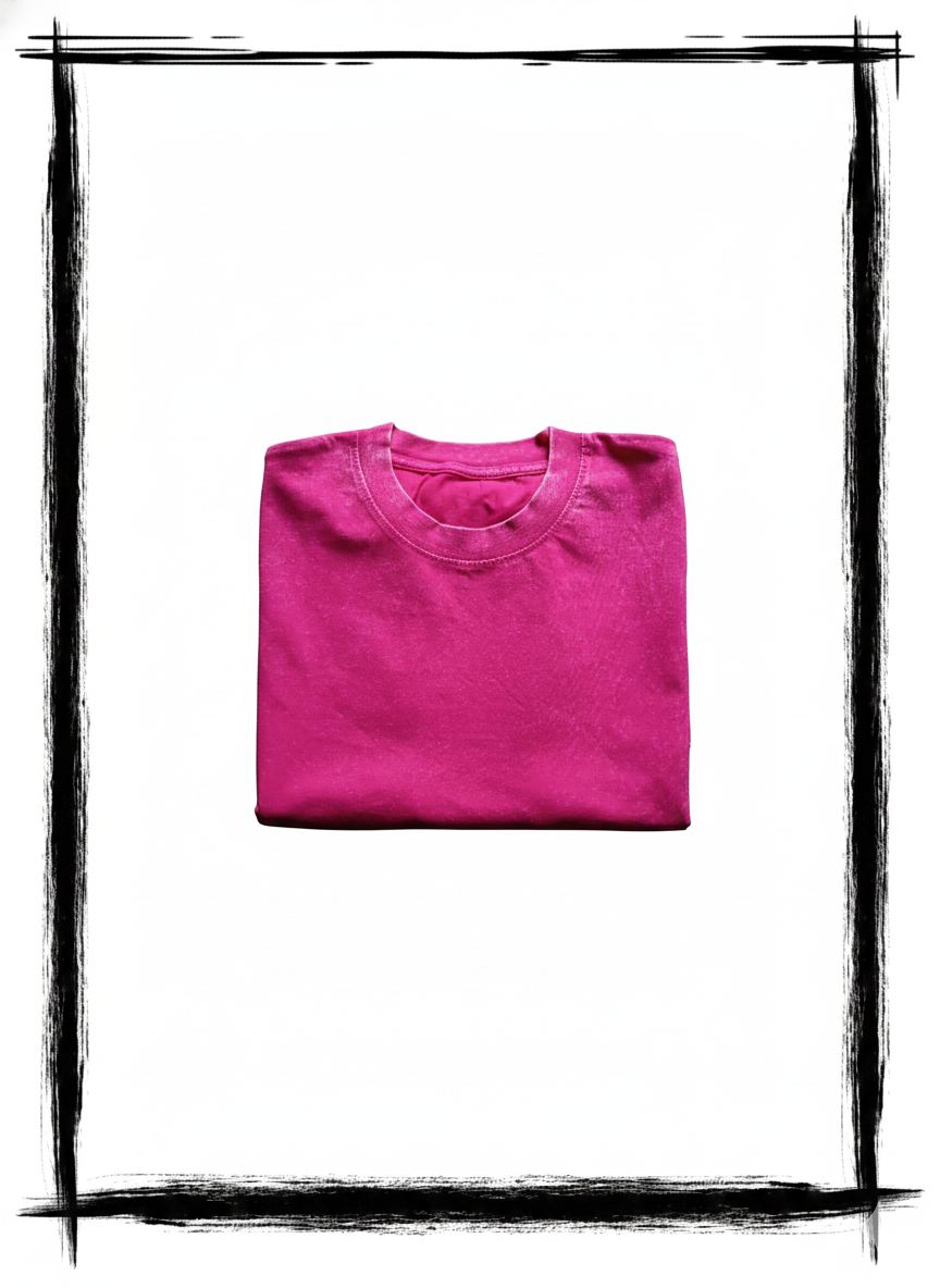 Playera Acid Wash Rosa 230 Gramos