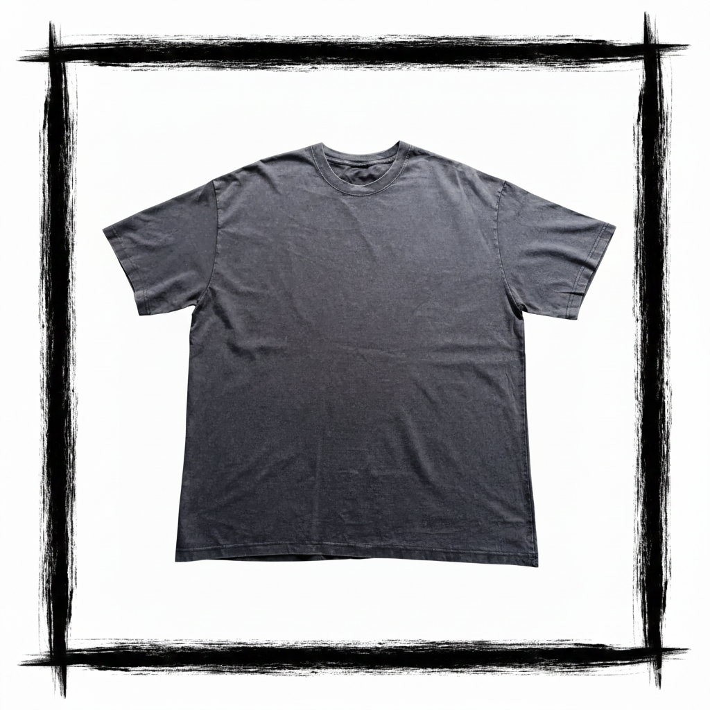 Playera Acid Wash Negra 230 Gramos