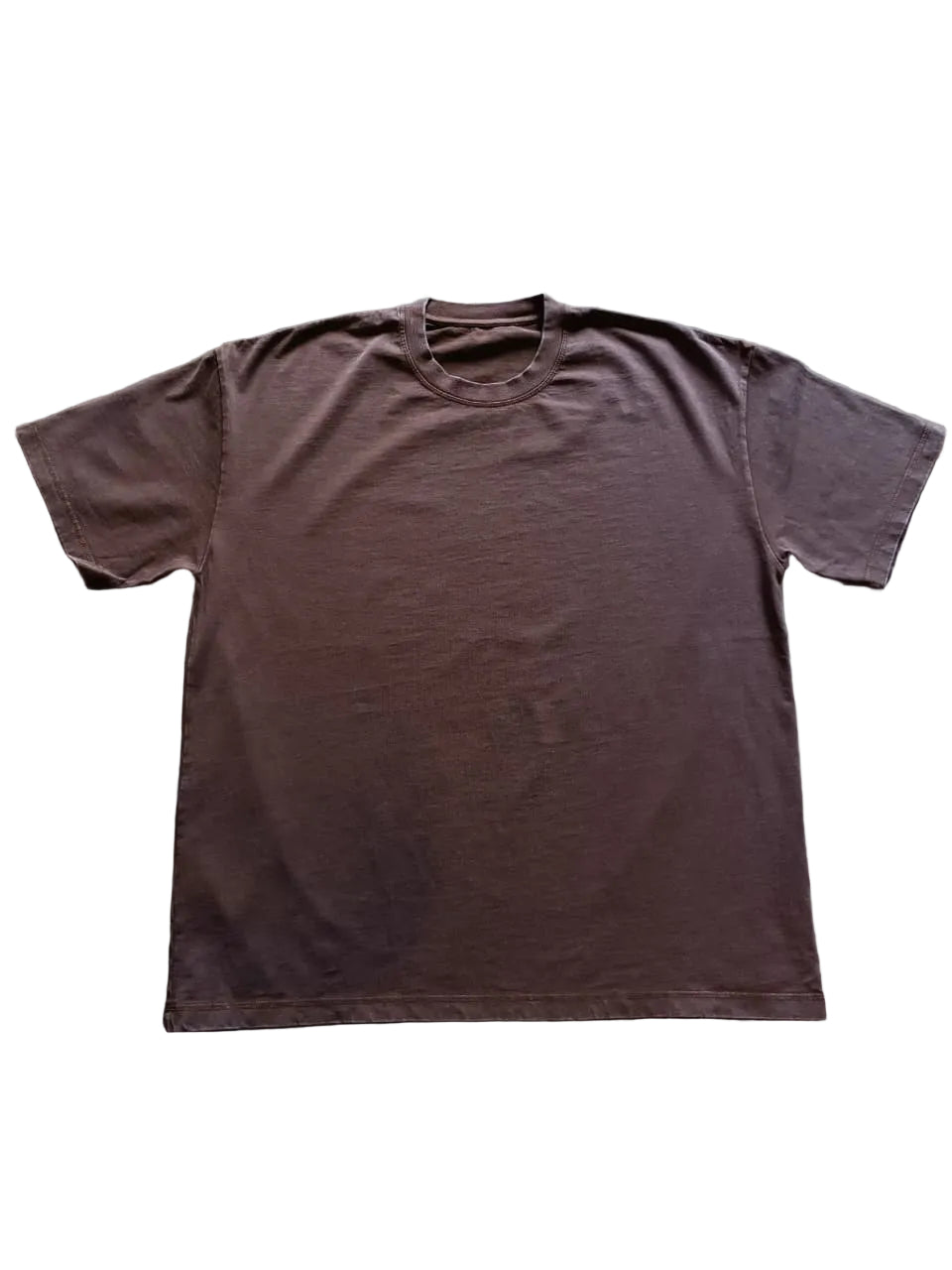 Playera Oversize 280G Café Acid Wash