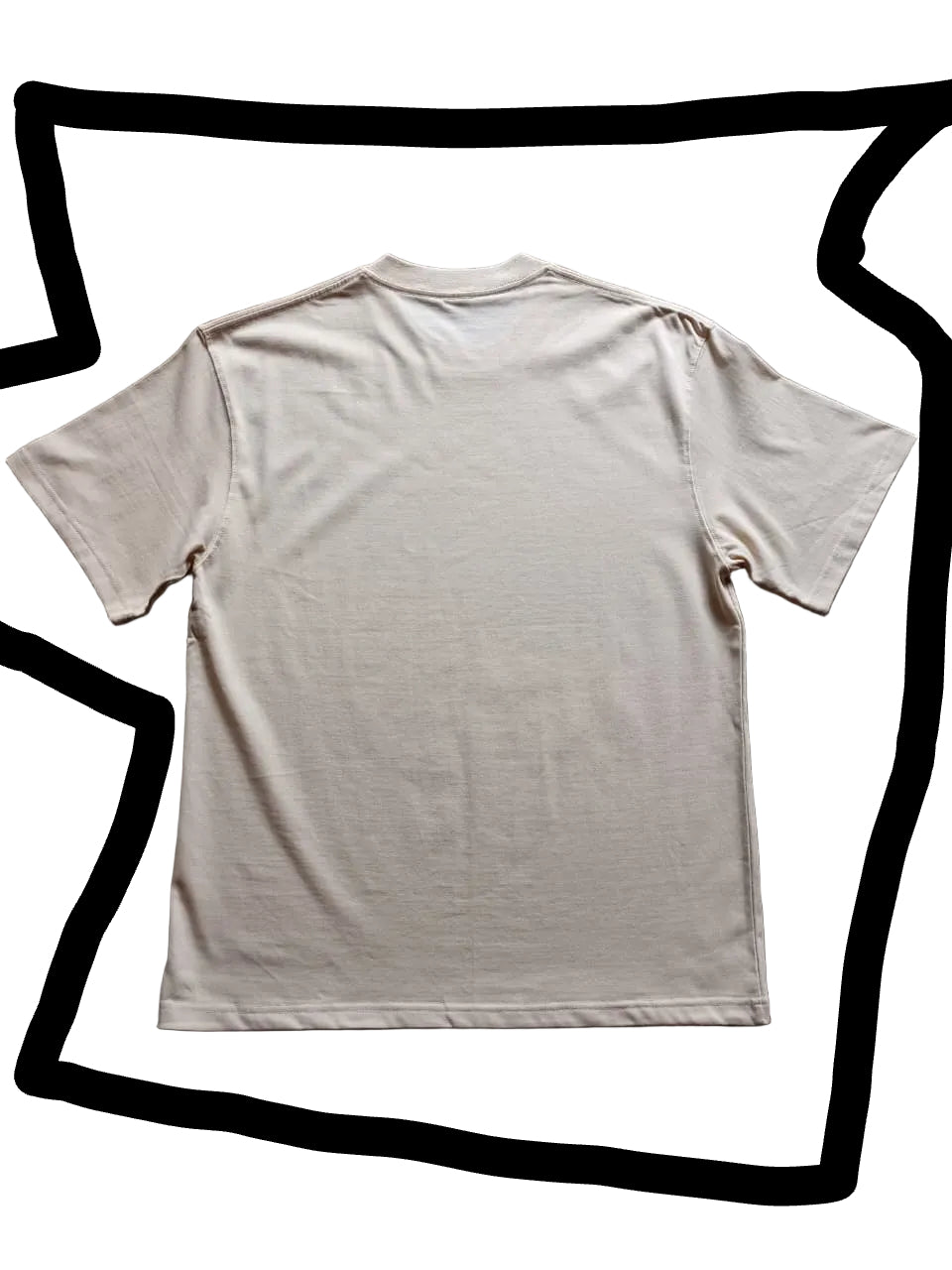 Playera Oversize 320 Gramos Crema | Blank-US Algodón Premium Heavyweight