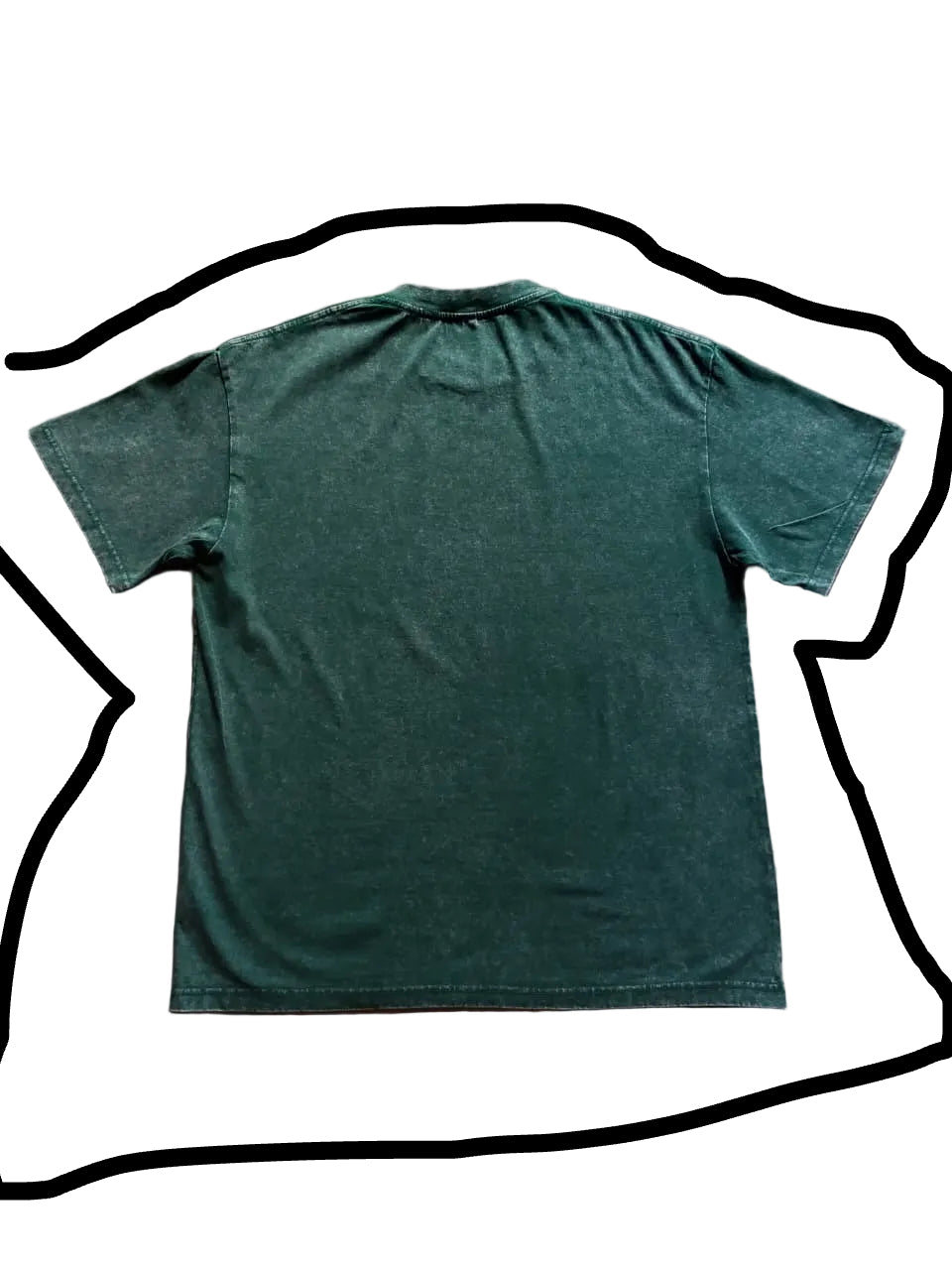 Green Acid Wash 280G Semi Oversize Tee – Blank-US