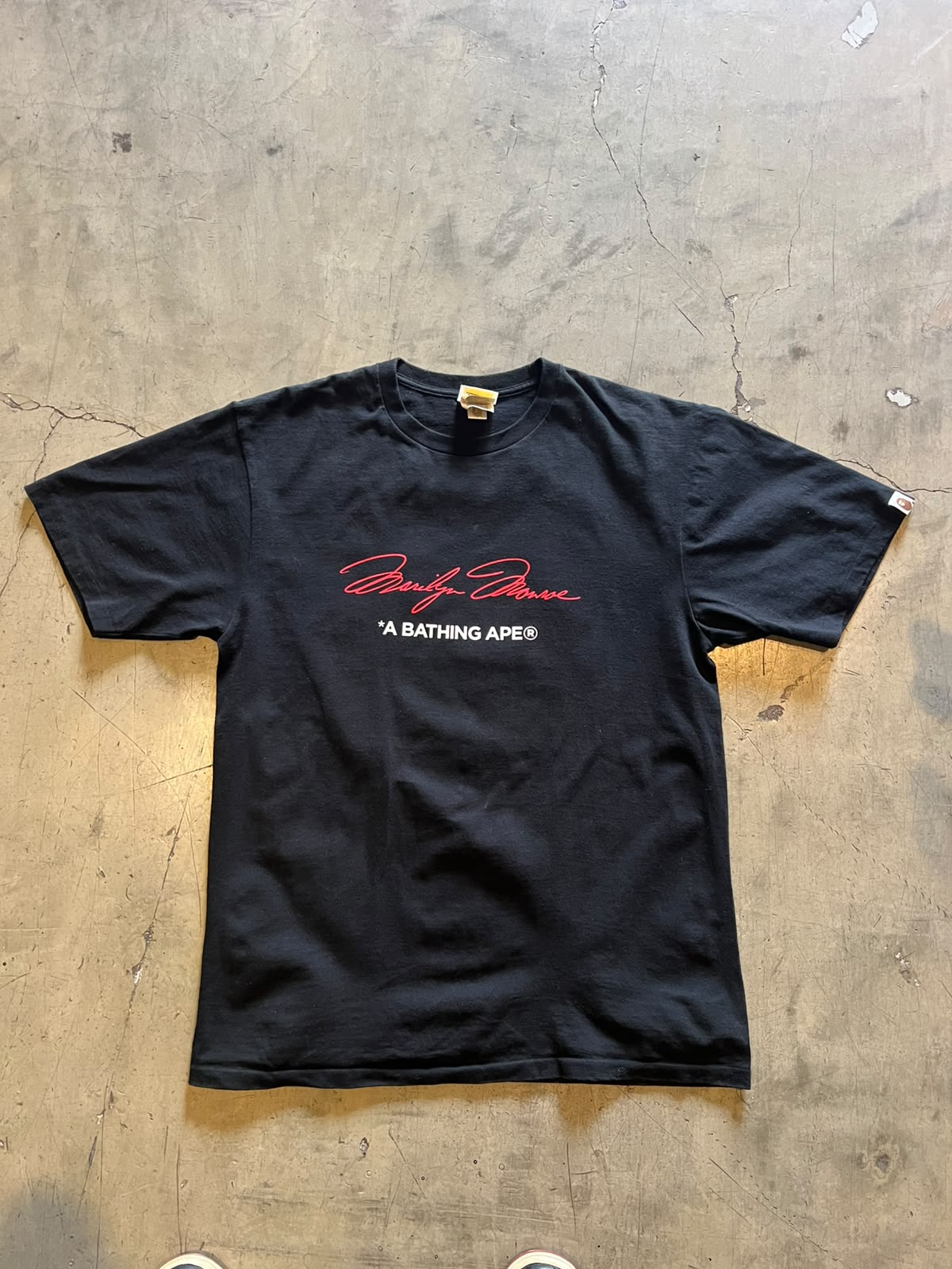 Vintage 2005 A Bathing Ape BAPE x Marilyn Monroe Camo Tee Black XL (Reducida)